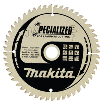 Makita B-33831 TCT Circular Saw Blade 165X20X52T for Laminates