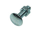 12x150 Cup Square Hex Bolt & Nut BZP. Bag of 4