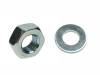 M16 Hex Nut and Washer BZP. Bag of 4