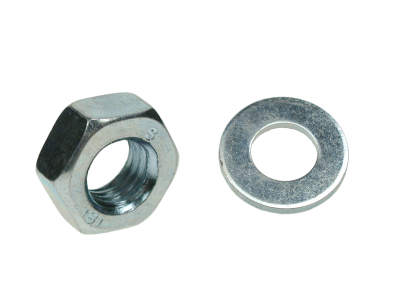 M8 Hex Nut and Washer BZP. Bag of 20